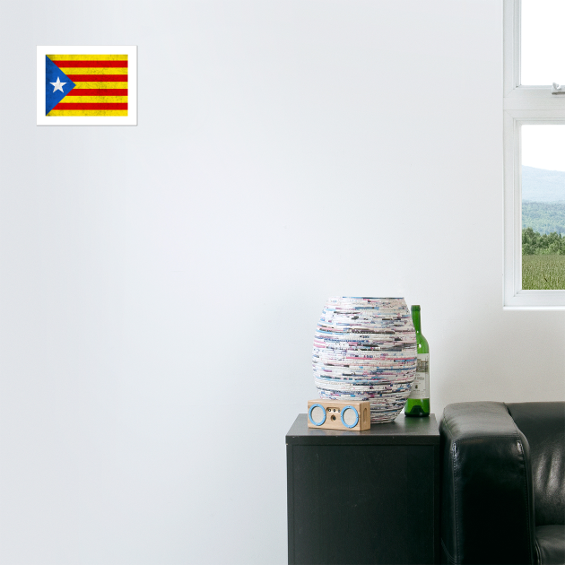 Catalonia / Països Catalans Estelada - Vintage Faded Look Design by DankFutura